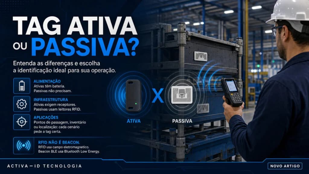 Tag ativa ou passiva: qual escolher para rastreamento industrial?