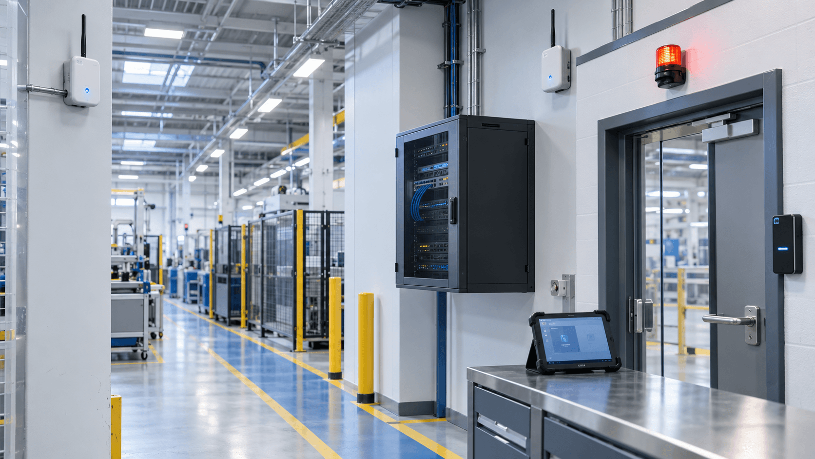 Leitores, gateways e infraestrutura de identificação em ambiente industrial