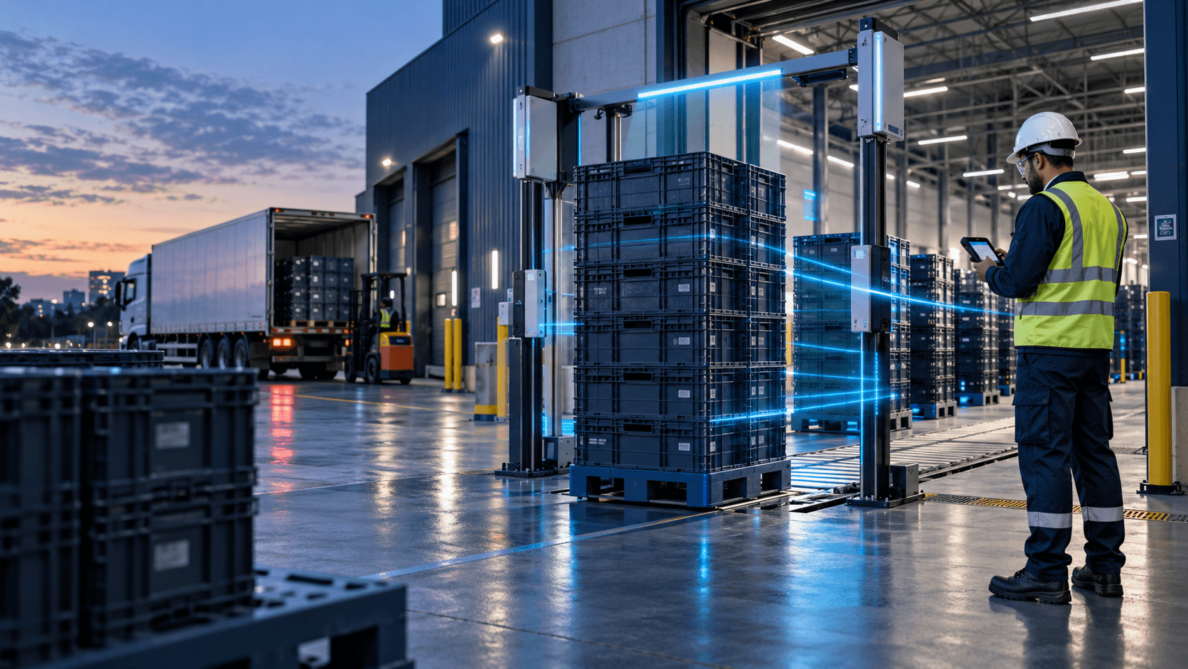 Controle de embalagens retornáveis em portal RFID
