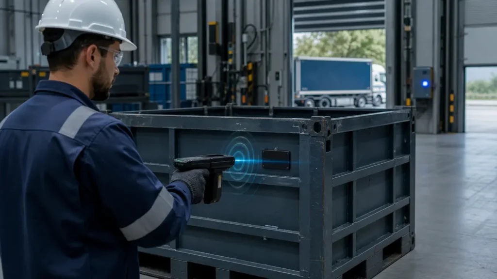 Como o rastreamento de containers RFID otimiza a logística interna?
