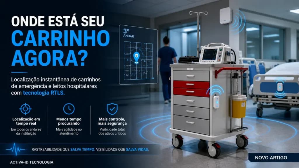 Como o rastreamento de carrinhos hospitalares reduz o tempo de resposta?