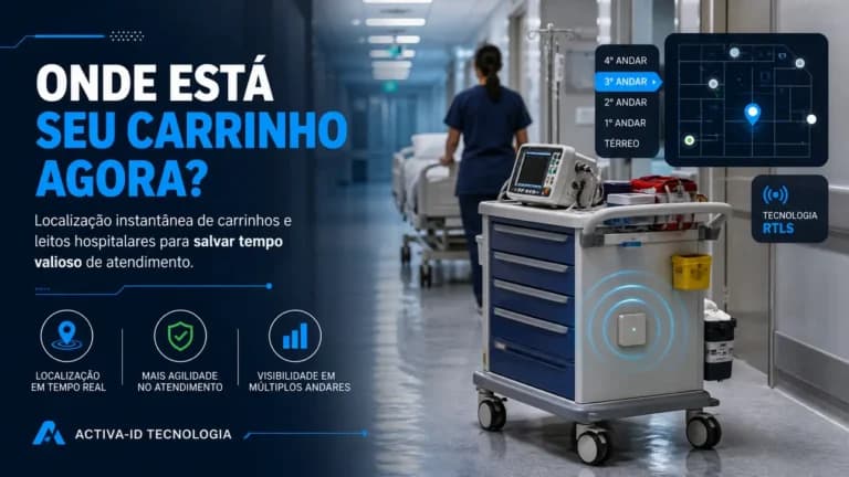 Como o rastreamento de carrinhos hospitalares reduz o tempo de resposta?