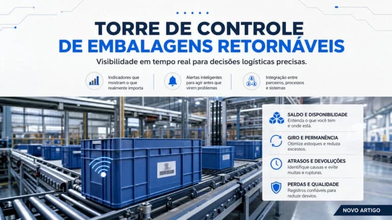 Como uma torre de controle de embalagens retornáveis reduz perdas?